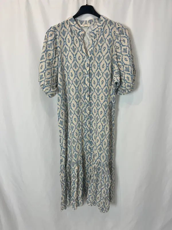MINDTRAVELER. Vestido midi estampido azules. T U (M)