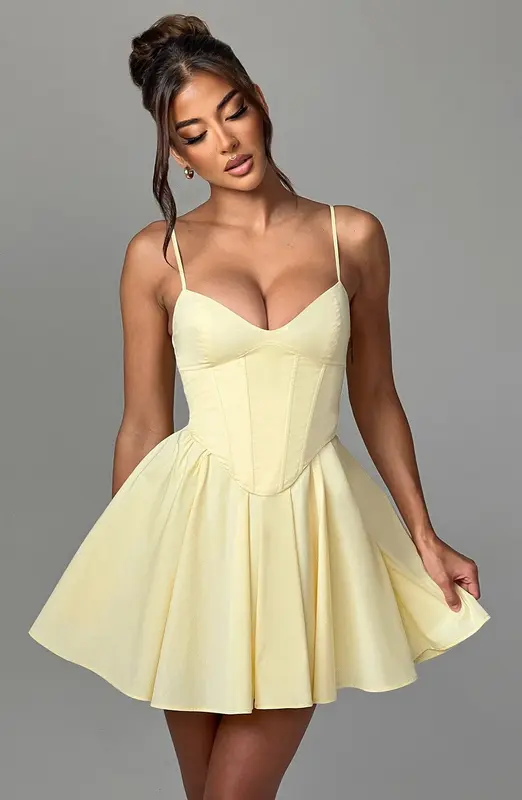 MINIVESTIDO ANALEIGH - LIMÓN