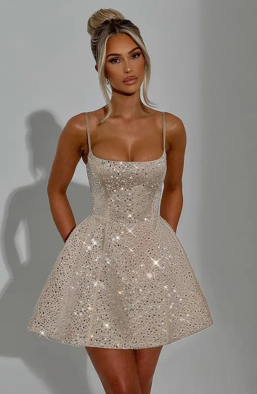 MINIVESTIDO ANGELIQUE - CHAMPAÑA