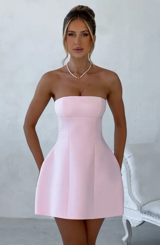 MINIVESTIDO ASHA - ROSA PASTEL