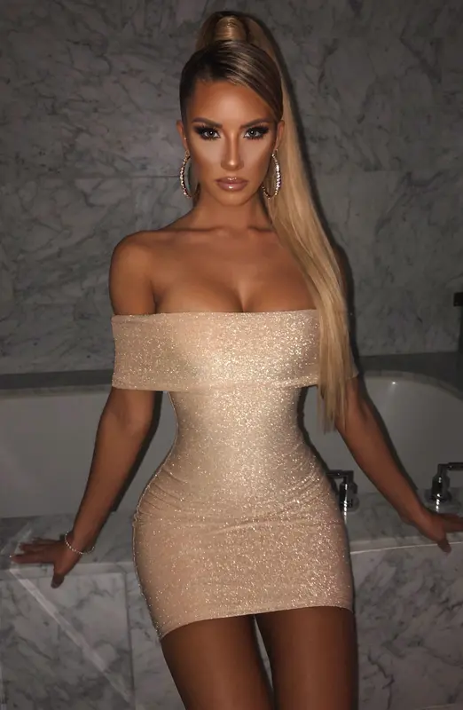 MINIVESTIDO BRITTNEY - BRILLO DORADO