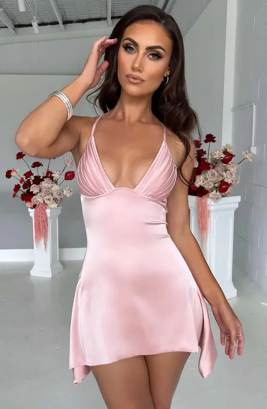 MINIVESTIDO CLARISE - COLOR ROSA