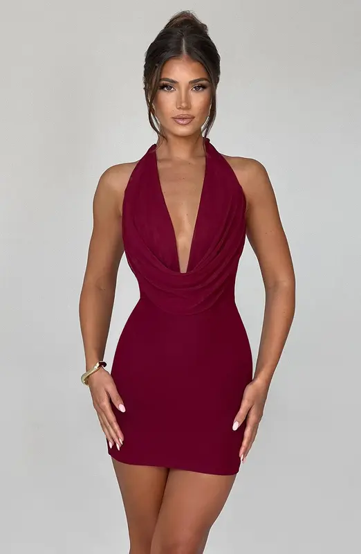 MINIVESTIDO FALLON - BORGOÑA