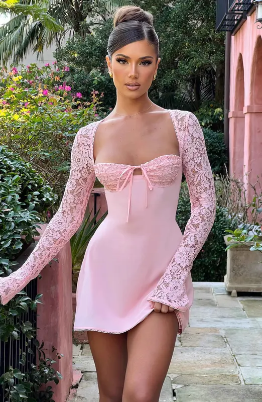 MINIVESTIDO JACINTA - ROSA EMPOLVADO