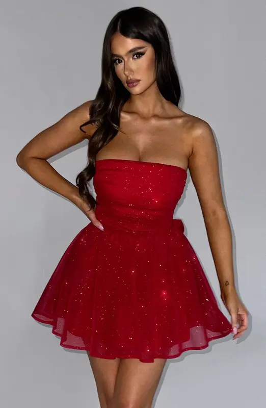 MINIVESTIDO KATRINA - ROJO BRILLANTE