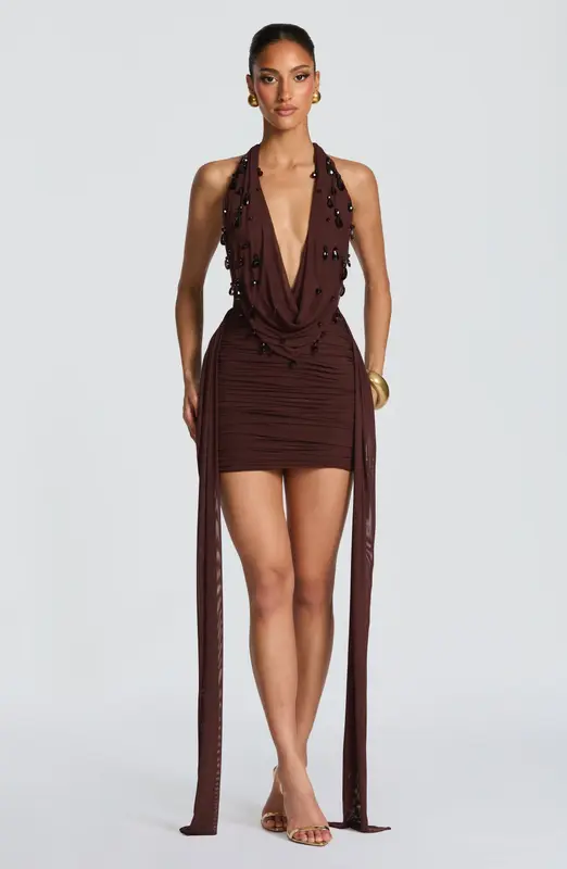 MINIVESTIDO MELONA - MARRÓN CIRUELA