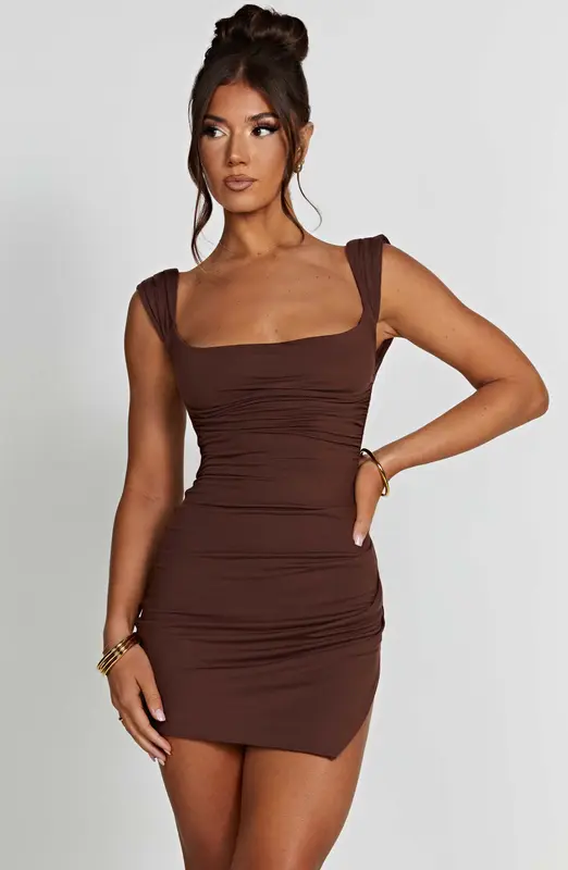MINIVESTIDO RIA - CHOCOLATE