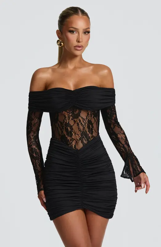 MINIVESTIDO SAULINE - NEGRO