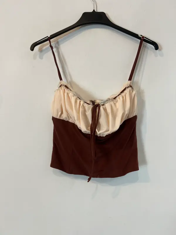 MISTRESS ROCKS. Top bicolor encorsetado T.s