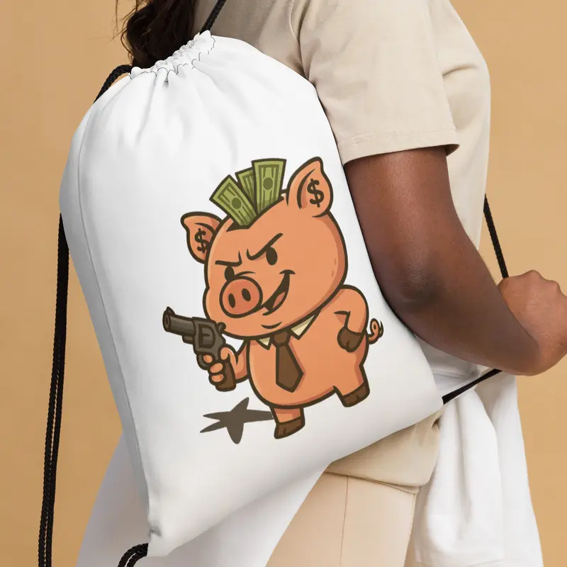 Mochila con cordones - PorkyBank