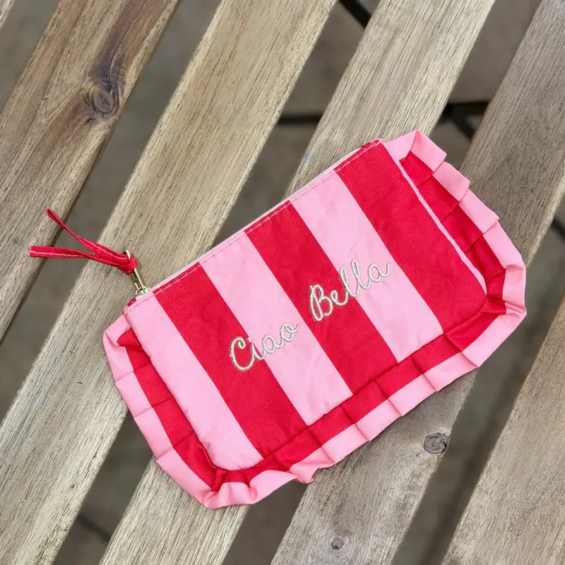 Monedero Rayas CIAO BELLA Rojo-Rosa