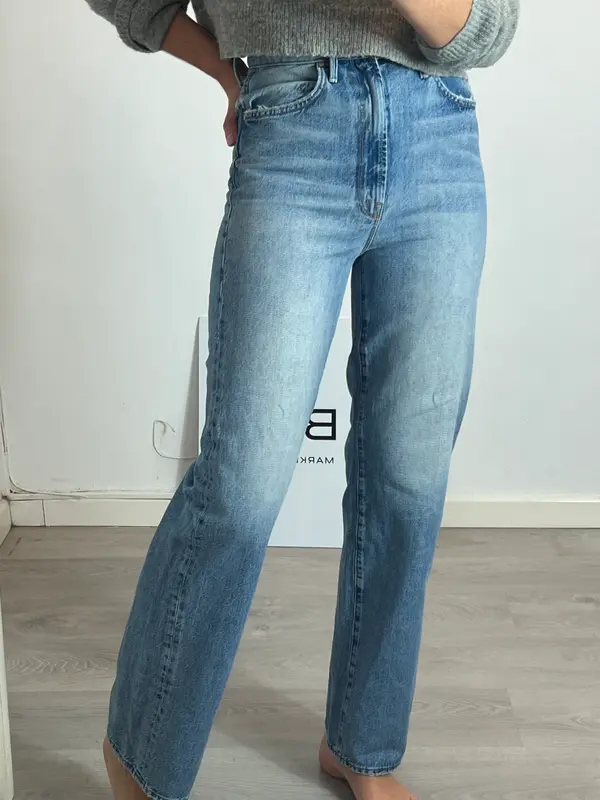 MOTHER. Denim pata ancha efecto desgastado T.25(36)