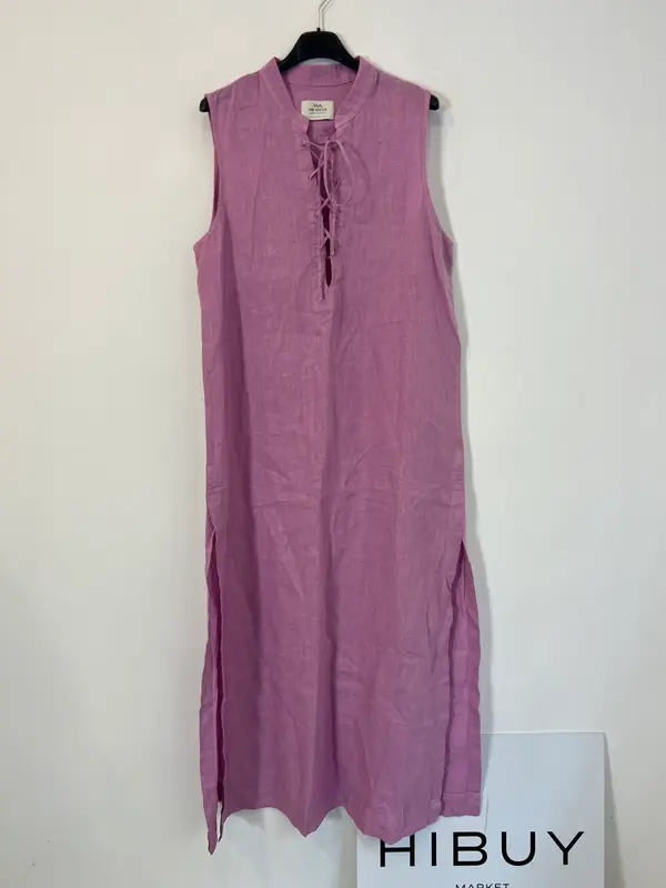MR MOOD. Vestido malva lino T.1(s)