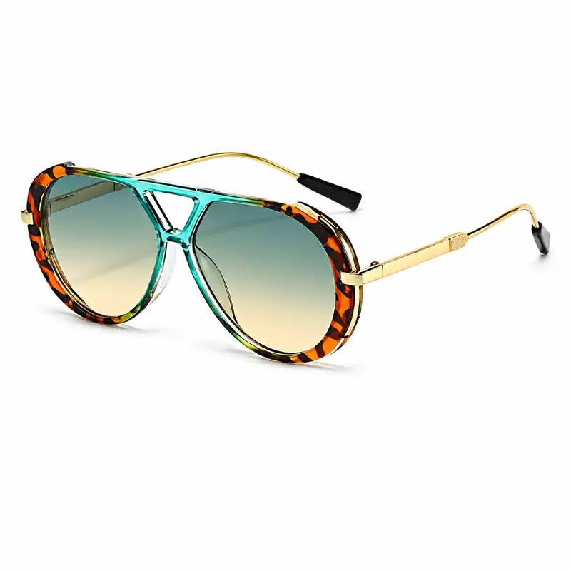 Mujer Gafas de sol con lentes redondas y brazos delgados