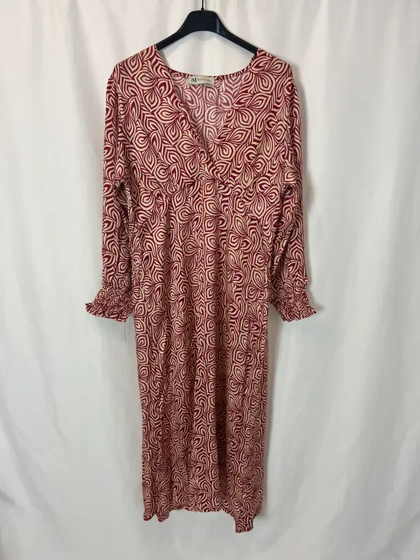 MUSCARI. Vestido midi fluido estampado. T M