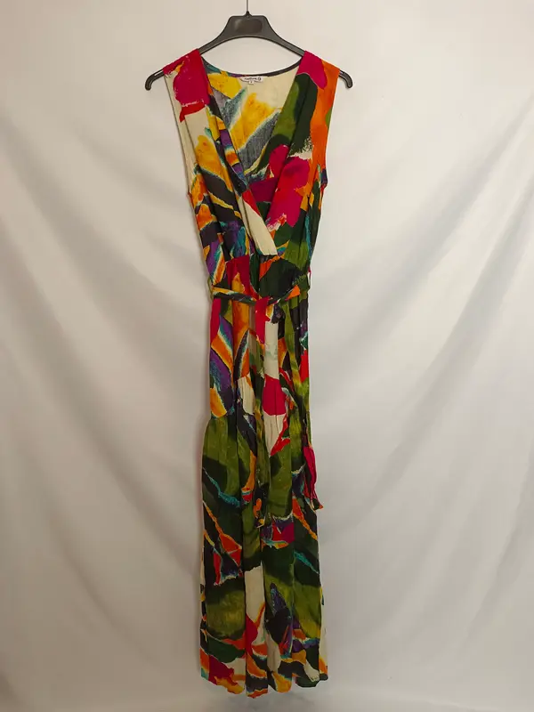 NATURA. Vestido largo estampado  T.s