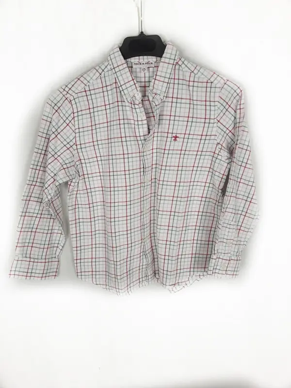 NECK&NECK. Camisa cuadros rosita T.8 Años