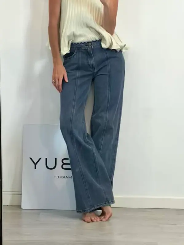 NÍCOLI. Denim recto detalle cintura