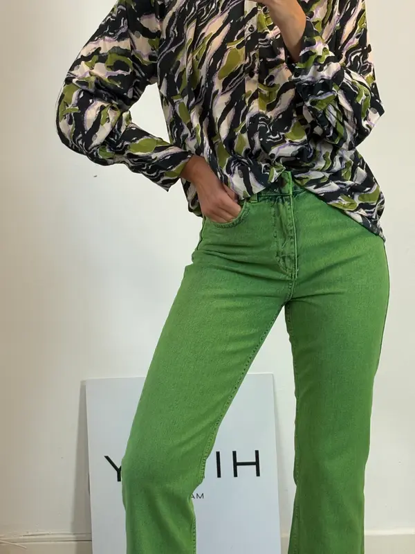 NICOLÍ. Denim recto verde