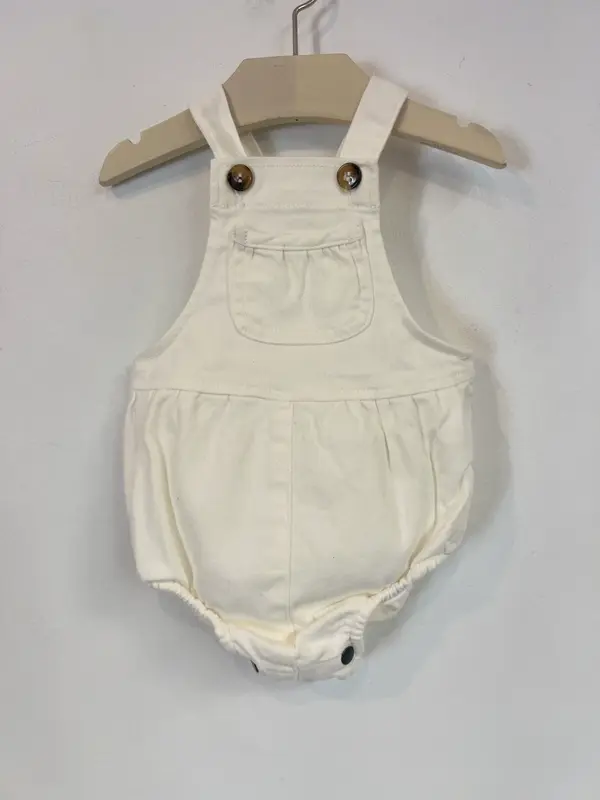 NICOLÍ. Ranita blanca denim T.6-9 meses