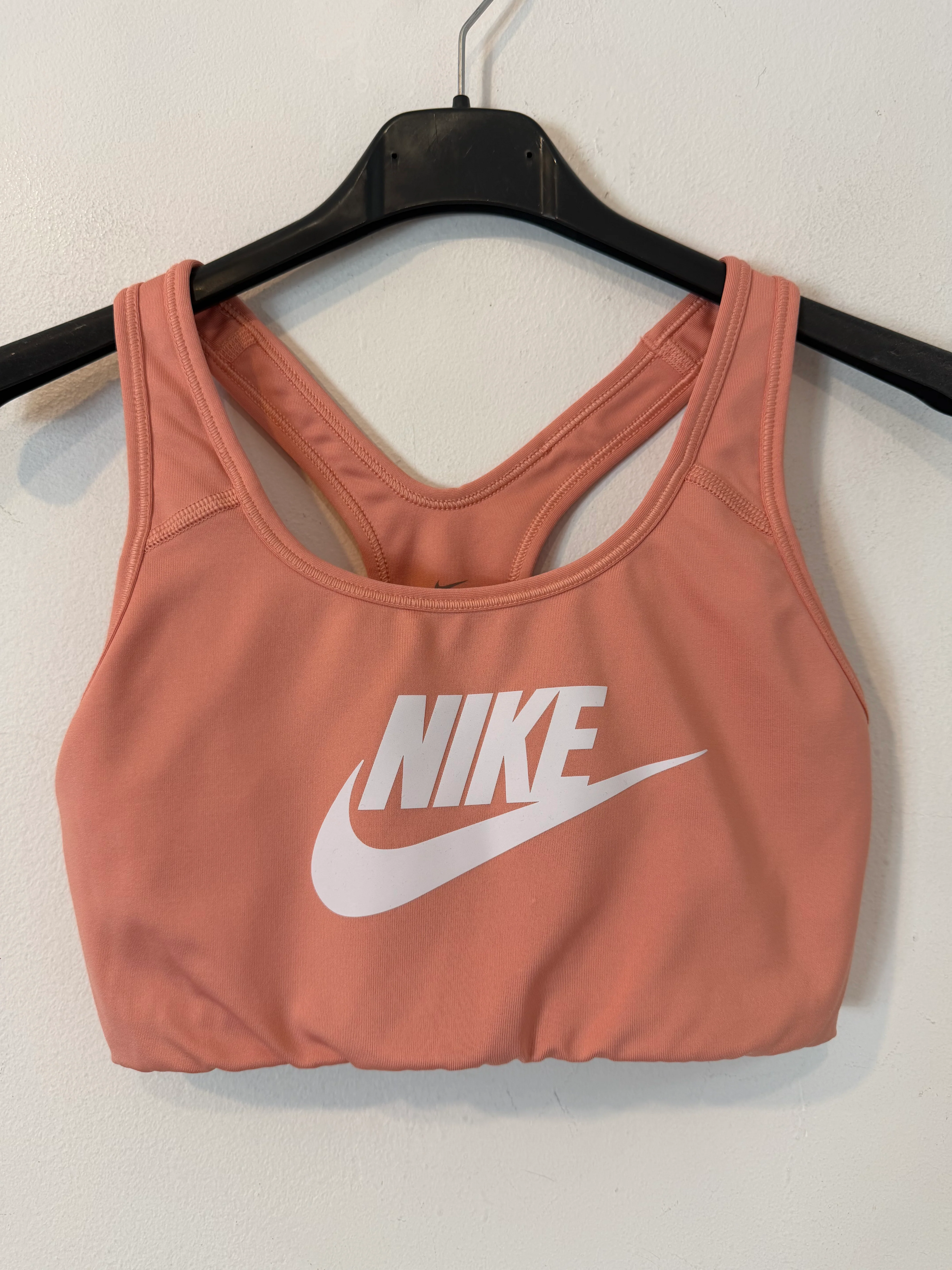 NIKE. Top rosa canalé elástico