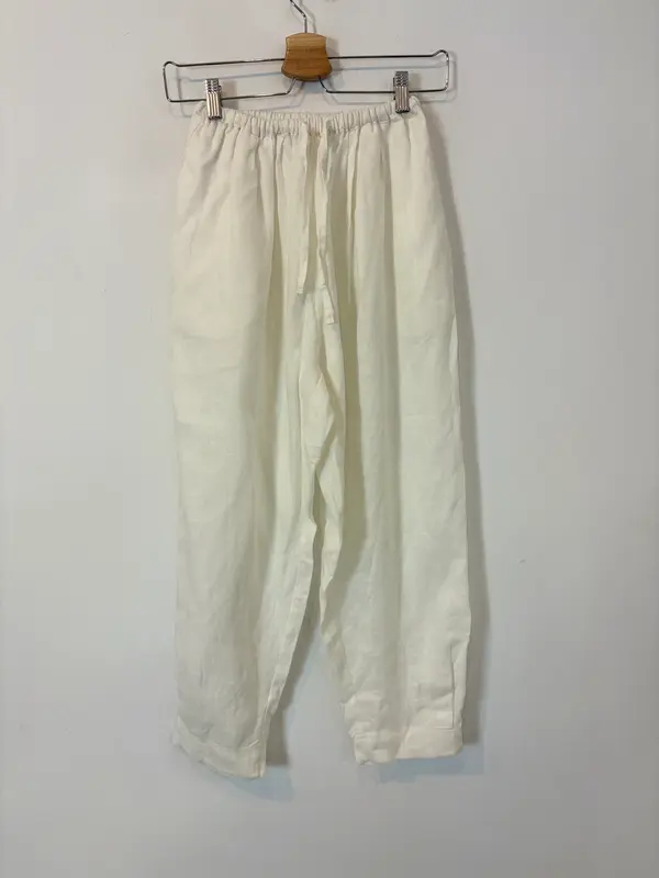 NOSS LABEL. Pantalón blanco lino