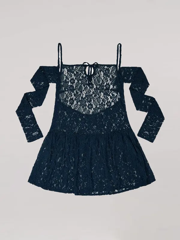 Nyx Blue Lace Mini Dress