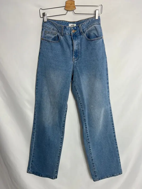 OBJECT. Pantalones denim pata ancha. T S