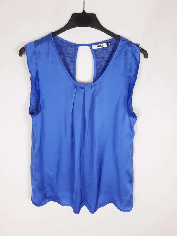 ONLY. Top doble textura azul T.38
