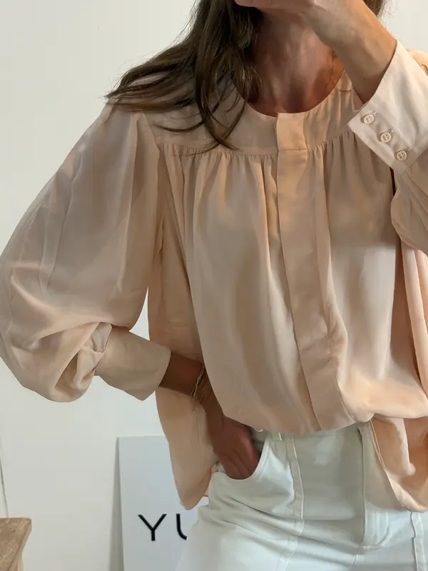 &OTHER STORIES. Blusa rosa plisada T.36