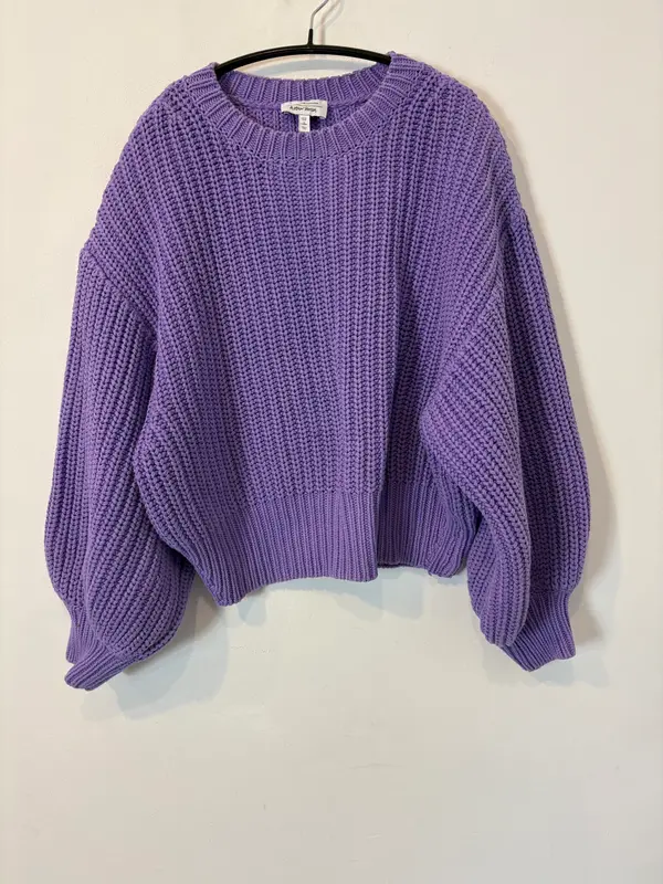 &OTHER STORIES. Jersey malva punto grueso