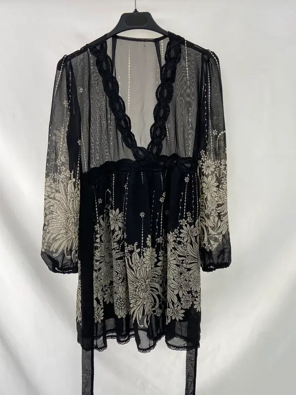 OTRAS.blusa/vestido corto transparente T.M/L