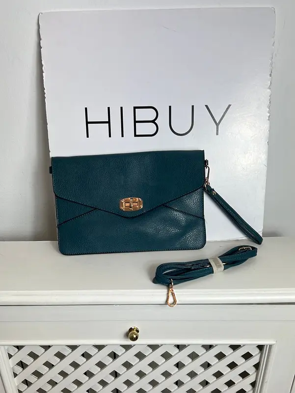 OTRAS. Bolso/cartera azul efecto piel