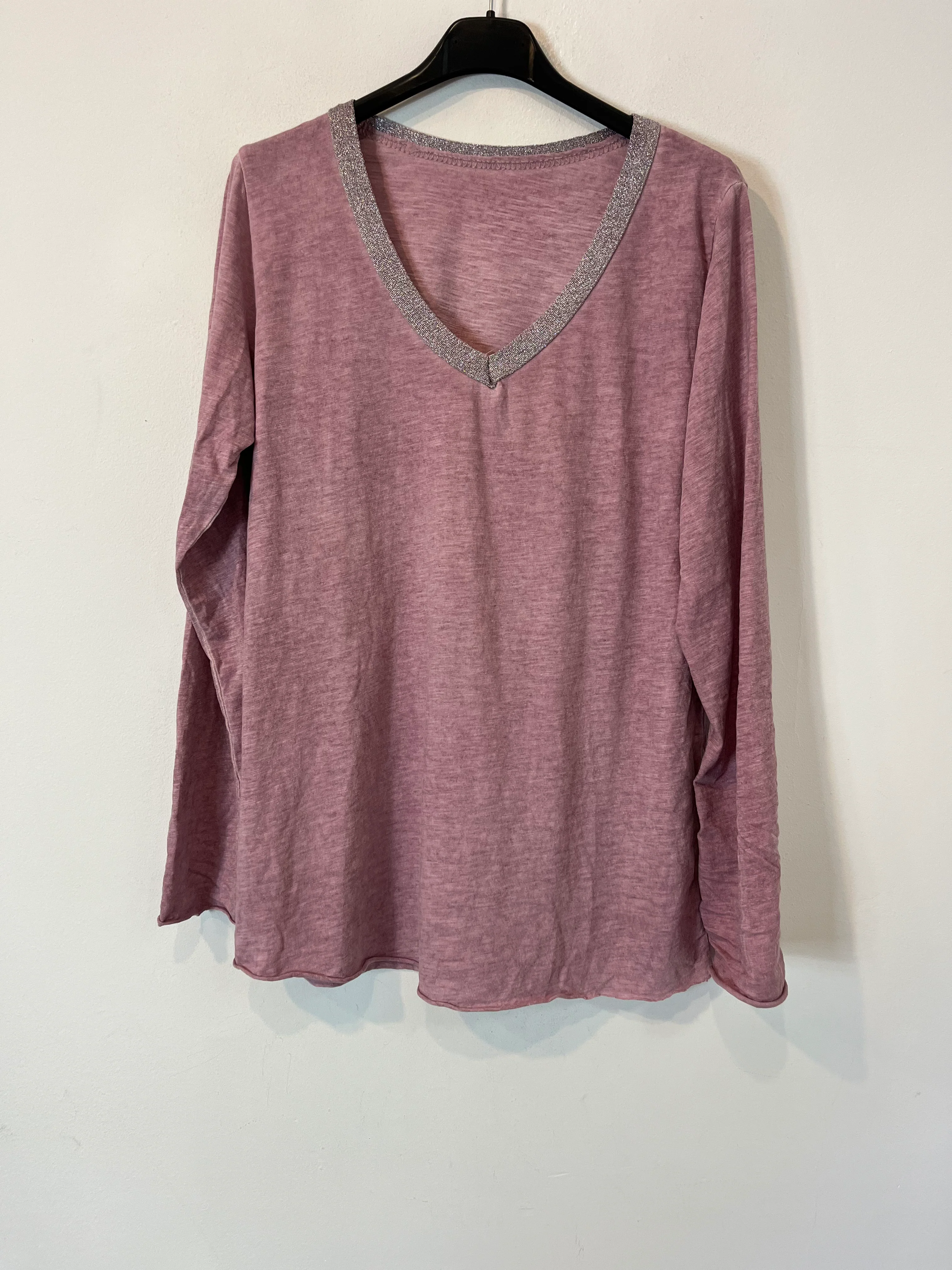 OTRAS. Camiseta algodón detalle cuello. T. S