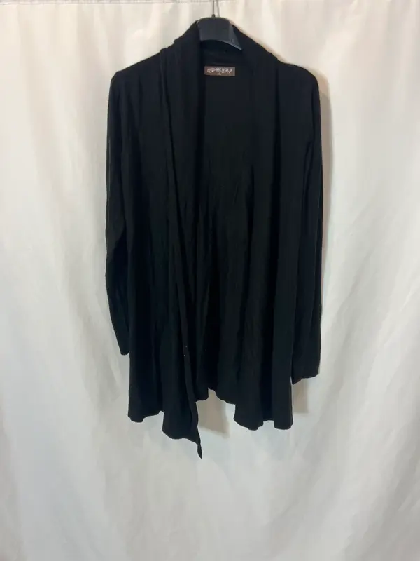 OTRAS. Cárdigan negro fluido. T M/L