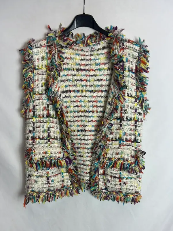 OTRAS. Chaleco colores estilo tweed. T S/M
