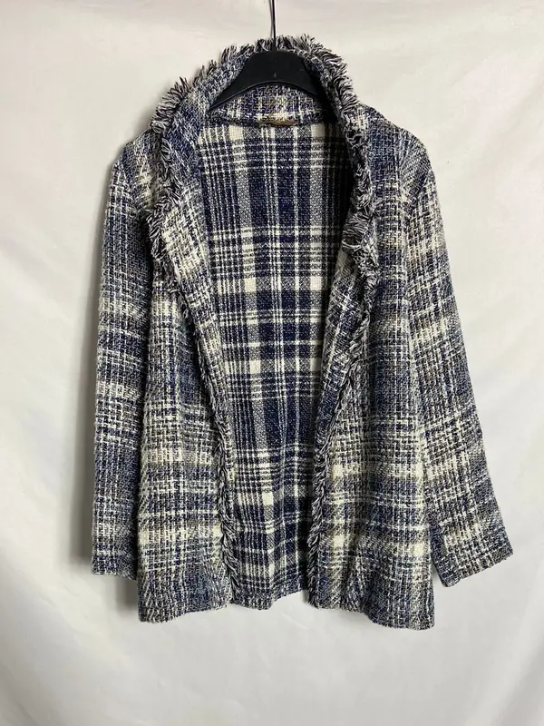 OTRAS. Chaqueta tweed azul T. M