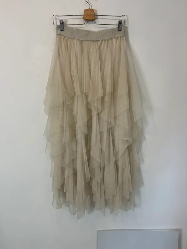 OTRAS. Falda tull beige TU(s/m)