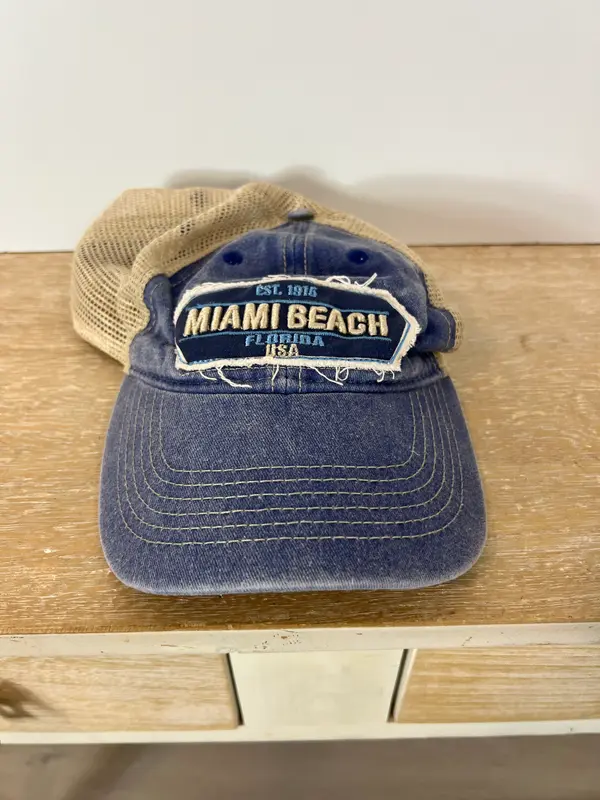 OTRAS. Gorra doble textura azul y beige