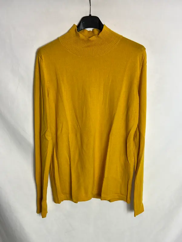 OTRAS. Jersey mostaza lana cuello perkins. T M