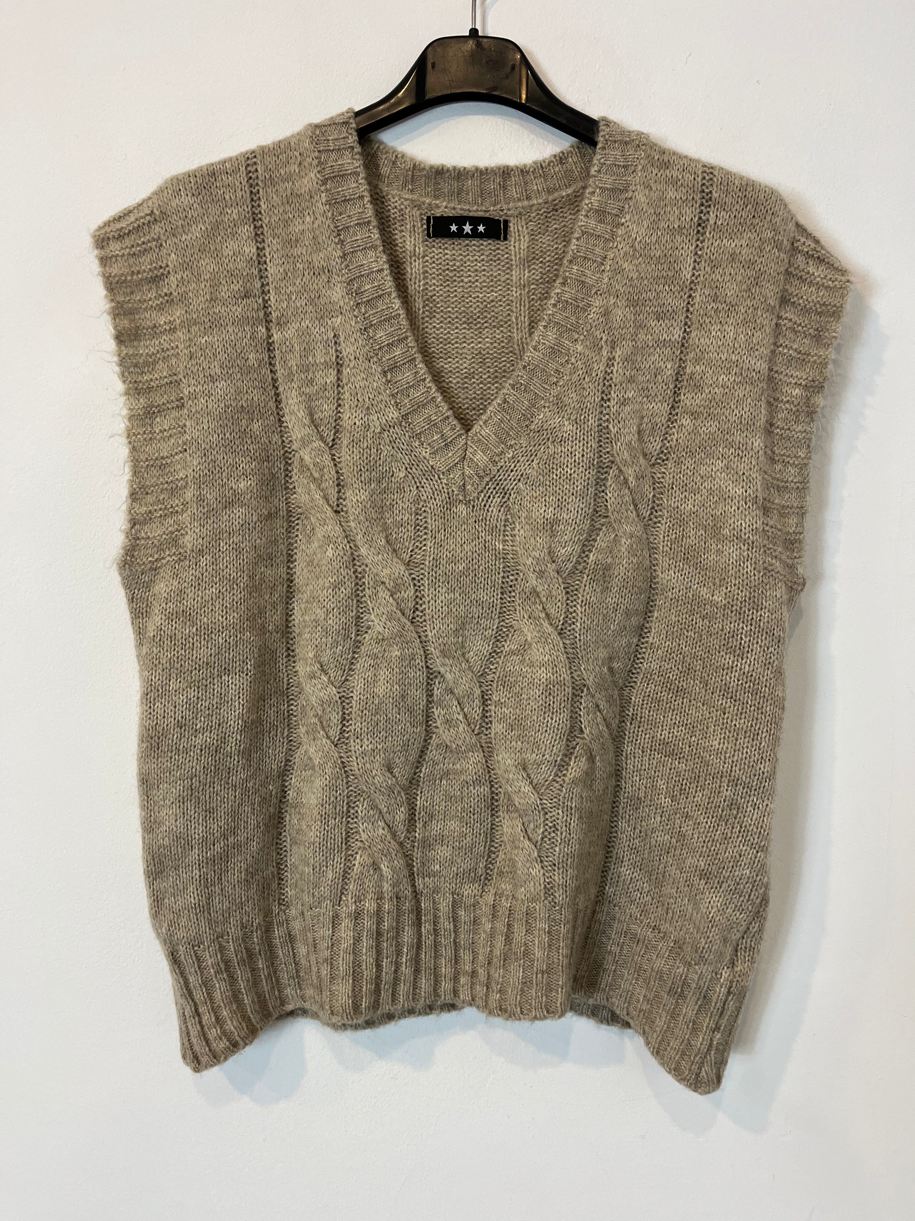 OTRAS. jersey sin mangas beige TU(S)