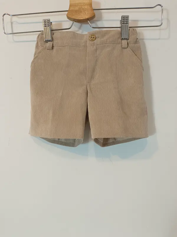 OTRAS. Pantalón corto beige pana T.18 meses