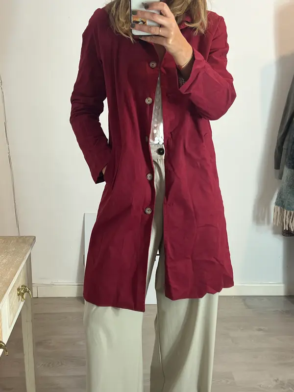 OTRAS. Parka/gabardina burdeos T.u(s)