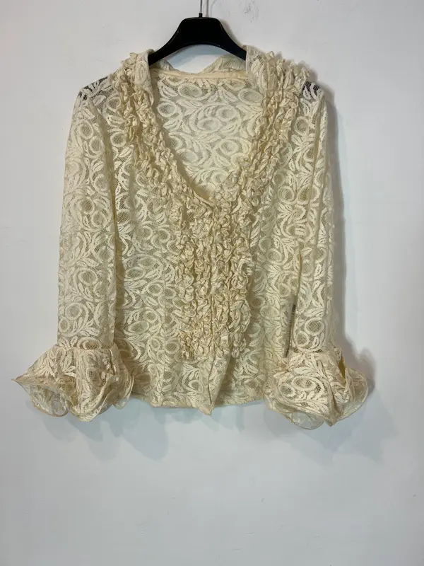 OTRAS. Top beige encaje T.40 (s)