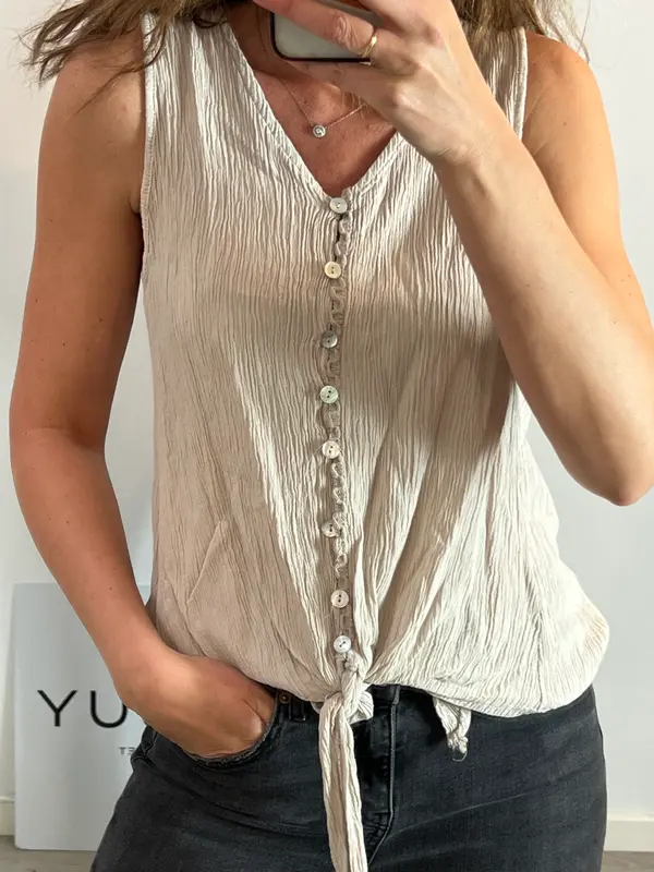 OTRAS. Top beige textura T.u(s/m)