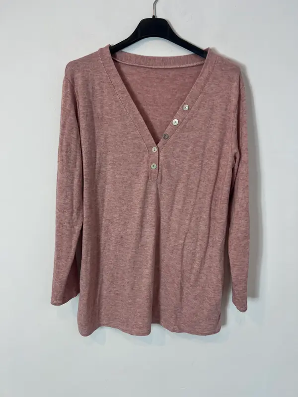 OTRAS. Top punto rosa jaspeado. T M