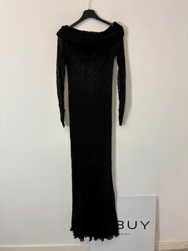 OTRAS. Vestido largo calado escote