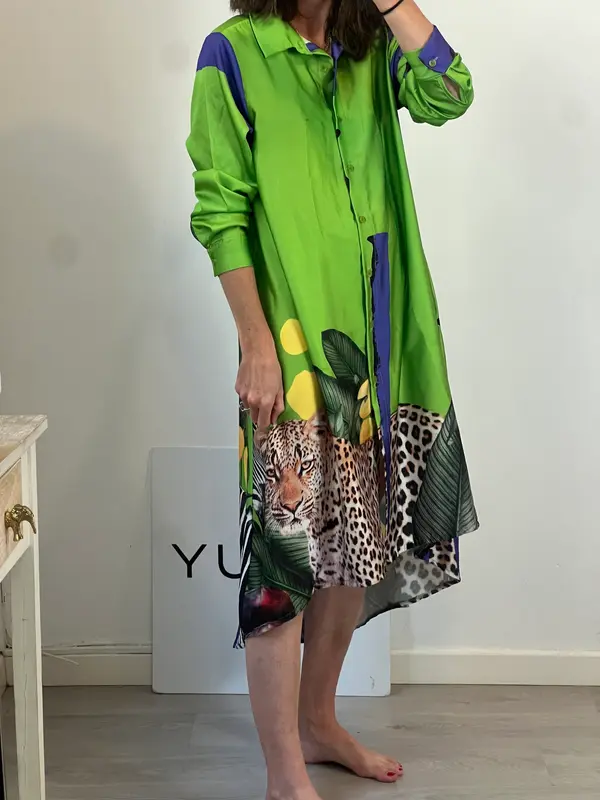 OTRAS. Vestido largo camisero TU(S/M)