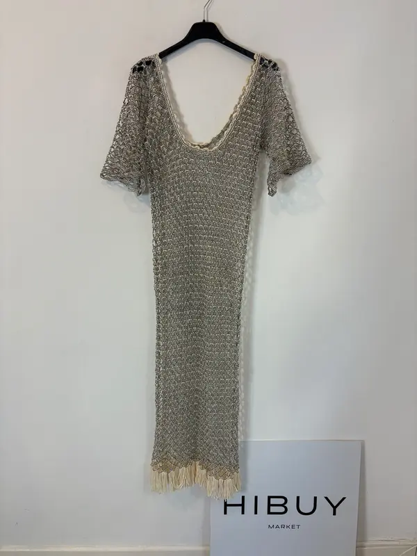OTRAS. Vestido midi rejilla