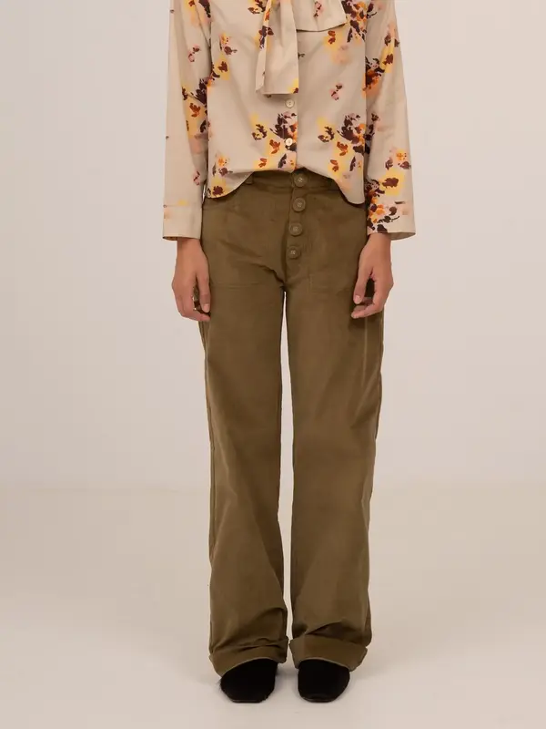 Pace Khaki Velvet Pants